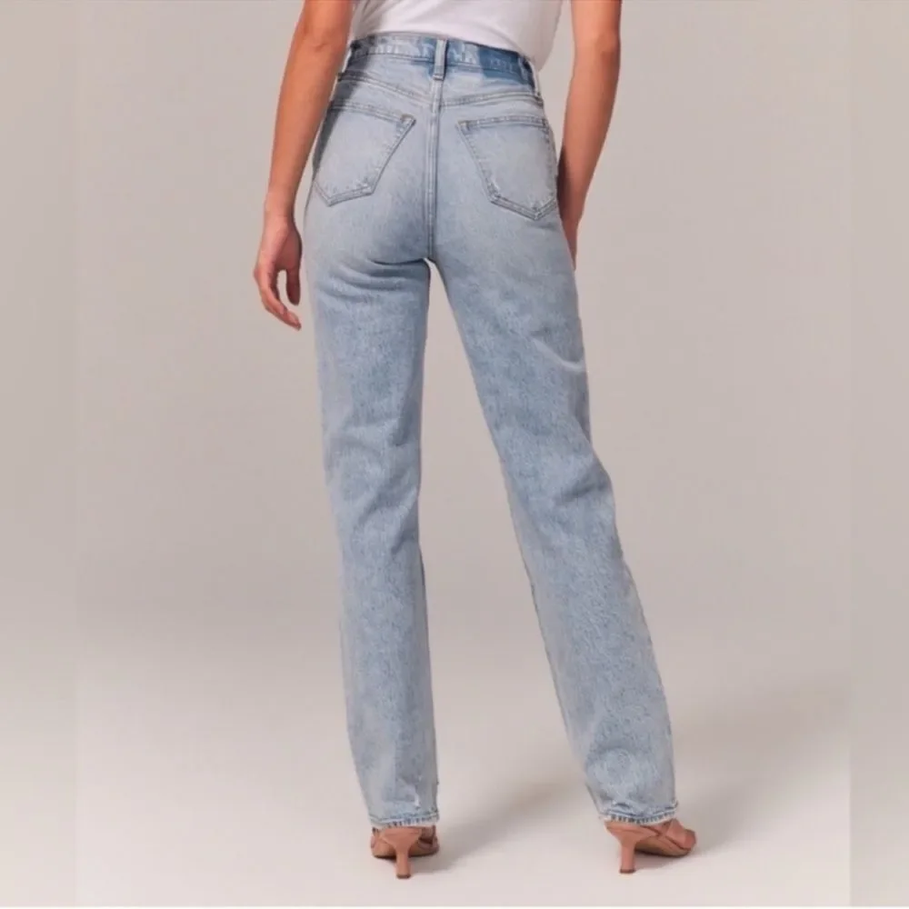 Abercrombie & Fitch Curve Love The 90’s Straight Ultra High Rise Size 25/0 R - Picture 7 of 14